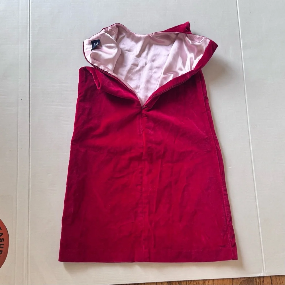 Gap Girls Sz M (7/8)‎ Velveteen Sleeveless Lined Beaded Cutout Dress